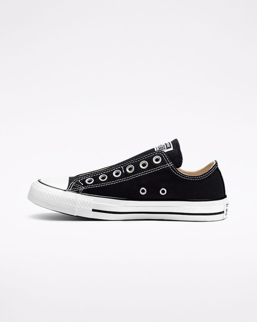 Men's Converse Chuck Taylor All Star Slip On Shoes Black / White / Black | AU 48913G
